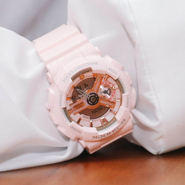 g-shock-gmas110-ต้นฉบับ-นาฬิกาข้อมือสตรีกีฬากันกระแทกกันน้ำ-100m-พร้อมรับประกัน-4-ปี-gma-s110mp-4a1-คลังสินค้าพร้อม