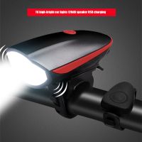 ●☾▫ Bike Light Waterproof MTB Bicycle Horn Light Lamp USB Charging LED Safety Warning Cycling Tail Light Bike Accessories