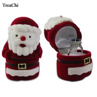 Christmas Ring Box Necklace Jewelry Casket Lovely Santa Claus Earring Ring Present Storage Jewelry Organizer Gift Box