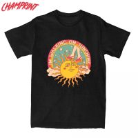 Men Tshirt Vintage Sun Moon Funny Cotton Tee Shirt 80S Aesthetic T Shirts 100% cotton T-shirt