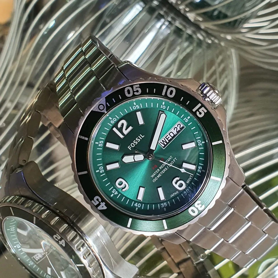 Fossil teal sale green watch