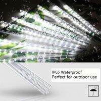 20304050ซม. 8หลอดฝนดาวตก Led String Light กลางแจ้งสวนกันน้ำ Street เทศกาลตกแต่งต้นคริสต์มาส