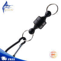 ตกปลาหัวเข็มขัดแม่เหล็กพร้อมพวงกุญแจ Carabiner Anti-Falling คลิปตกปลากลางแจ้งอุปกรณ์ตกปลา