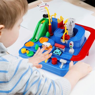 Kids Race Track Cars Adventure Toy For Toddlers 2 3 4 5 Years City Rescue Playsets Educational Car Toys Games For Kids Boys Gift