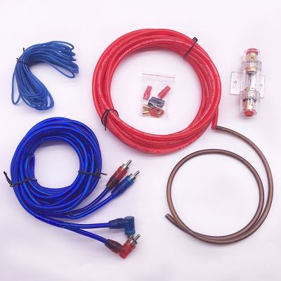 Car Audio Speakers Wiring kits Cable Amplifier Subwoofer Speaker Installation Wires Kit 10GA Power Cable 60 AMP Fuse Holder