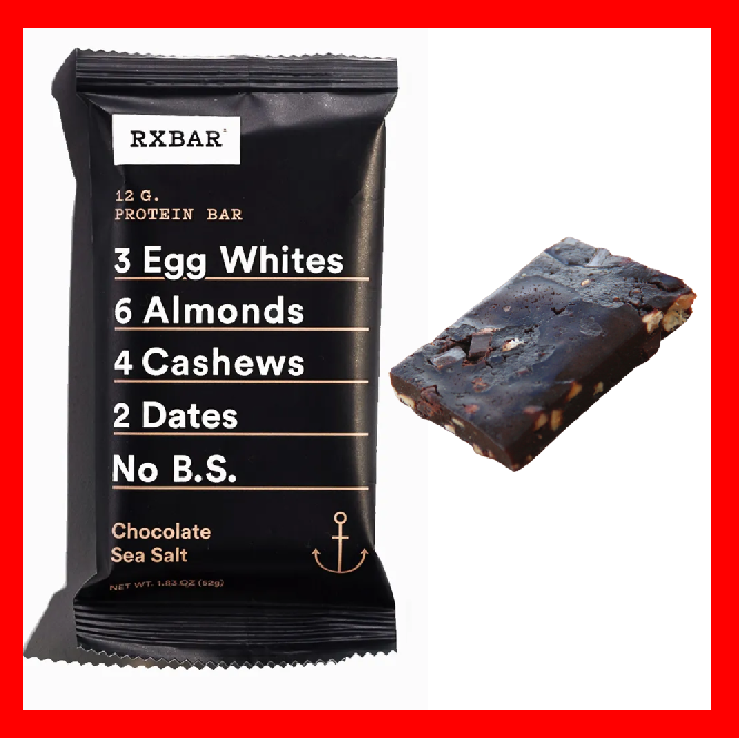 Rxbar Chocolate Sea Salt Protein Bar 52g โปรตีนแท่ง โปรตีนอัดแท่งช็อคโก