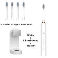 New Sonic Electric Toothbrush Travel Case Electric Brush Soft Toothbrush Stand USB Charging 6 Mode Replacement Heads Set