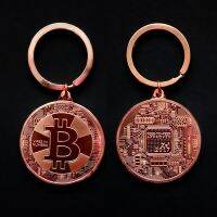 【original】 Hello Seoul Bitcoin พวงกุญแจ BTC Art Collection Gold Silver Rose Gold Color Bit Design Key Ring Nice Gift