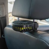 P82B Rotatable Car Headrest USB Fan Adjustable Speed Automotive Interior Cooling Fan Suitable for fresh Environment