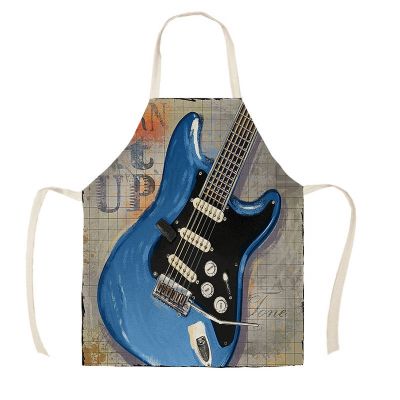 ∈ Home Cleaning Tools Cooking Apron Nordic style Oil Painting Moive Guitar Kitchen Aprons cute apron apron kitchen