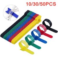 10/30/50pcs Releasable Cable Ties Plastics Fastening Reusable Cable Colored tie Straps Nylon Wrap Zip Bundle Bandage Cable Tie