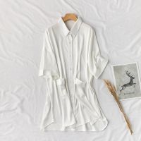 【 WYIN kitchen】 Sexy Nightgown for Women Soft Satin Silk Sleepwear Night Shirt Ladies Summer Nightwear Gown