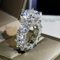 Luxury designer คริสตัล zircon แหวนผู้หญิงอุปกรณ์เสริม Moissanite แหวนของขวัญวันวาเลนไทน์เครื่องประดับความงาม an.illos mujer