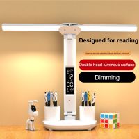 LED Desktop Decor Light Touch Control with Calendar Reading Desk Lights Foldable Stand Table Lamp Portable for Home Office