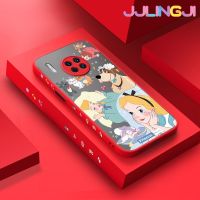 Jlingji เคสสำหรับ Huawei Mate 30 Pro Mate 30 Lite การ์ตูนสโนว์ไวท์บางขอบสี่เหลี่ยมด้านข้างดีไซน์ใหม่กันกระแทกมีน้ำค้างแข็งโปร่งใสแข็งเคสมือถือปลอกซิลิโคนคลุมทั้งหมดเคสป้องกันกล้อง Softcase