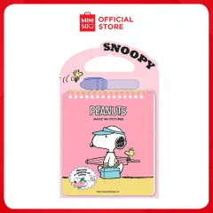 Miniso Snoopy's Summer Vacation Series 3-Piece Food Storage Container Set ( Pink or Blue) - Random Delivery