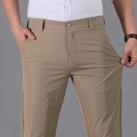 Factory Outlet Spring And Autumn New MenS Middle -Aged Pants Business Casual Straight Tube Slimming