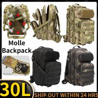 30L Molle Kantong EDC Pak Oxford Tahan Air Trekking Memancing Berburu Tas Pria Ransel Luar Ruangan Militer Ransel Tentara Taktis