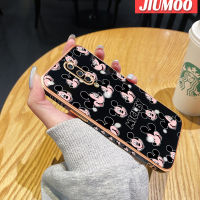 เคส JIUMOO สำหรับ Oneplus 8 8 Pro 8T เคสมิกกี้น่ารักการ์ตูนแฟชั่นใหม่เคสมือถือชุบด้านข้างขอบสี่เหลี่ยมซิลิโคนกันกระแทกฝาปิดเลนส์เต็มรูปแบบเคสนิ่มป้องกันกล้อง