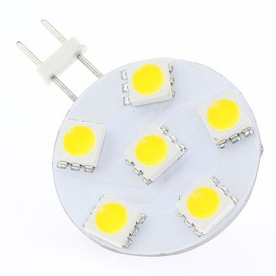 【✱2023 HOT✱】 gaqiugua6 หลอดไฟสปอต Led G4หรี่แสงได้5ชิ้น/ล็อต6Led Smd 5050สีขาวอบอุ่น1W แรงดันไฟฟ้ากว้าง Ac/ Dc10-30v