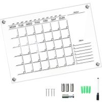 Magnetic Whiteboard Daily Schedule Acrylic Wall Calendar Weekly Erase Glass Clear Dry Rv Checklist Affairs Notes Planner Cups  Mugs Saucers