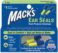 Macks Ear Seals Dual Purpose Earplugs 1 Pair (Pack of 3)