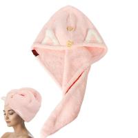 Hair Towel Wrap For Women Rapid Drying Towel For Hair With Button Quick Hair Dry Hat Hair Towel Wrap Bathing Wrapped Cap For Towels