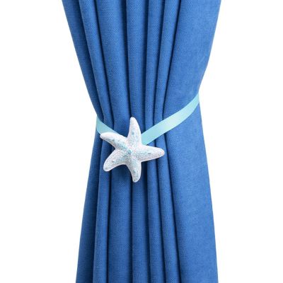 Sea Star Magnetic Curtain Buckle Strap No Punching Free Installation Tieback Holdback Holder Clip Bedroom Home Decorative