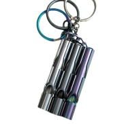 Stainless Steel Whistle Double Pipe A Treble Whistle Hiking Survival Gear