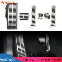 เหยียบรถปก Pad สำหรับโฟล์คสวาเกน VW P Assat B6 B7 R36 R-Line CC สำหรับ สุดยอด LHD เร่งเบรกส่วนที่เหลือเหยียบปก