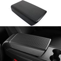 Center Armrest Box Cover Trim for Tesla Model 3 2017-2022 Model Y 2021-2022 Interior Spare Parts ABS Carbon Fiber