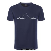 German Shepherd Heartbeat T-Shirt Funny Dog Lovers Quote Cheap Sale 100 % Cotton T Shirts For Man Print