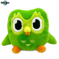 ตุ๊กตาการ์ตูนกำมะหยี่สร้างสรรค์ตกแต่งบ้านนุ่ม20Cm Duolingo นกฮูก Duo Plushie ของ Duo คู่การ์ตูนยัดไส้ของเล่นนกฮูก