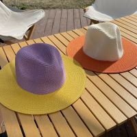 【CC】 Luna amp;Dolphin Jazz Protection Hat Cowboy Cap Temperament Flat Colorful Big Eave