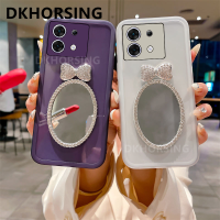 DKHORSIG ปลอกอ่อนใหม่สำหรับ INFINIX ZERO 30 /Gt 10 Pro/ Hot 30 4G 5G / 30i / 30 Play / Note 30 4G 5G / 30i / 30 Pro/smart 7ป้องกันเลนส์กล้องใสเคสมือถือกระจกรูปผีเสื้อสำหรับแต่งหน้าทรงรีขนาด5ก. ฝาหลัง Zero30 Infinix