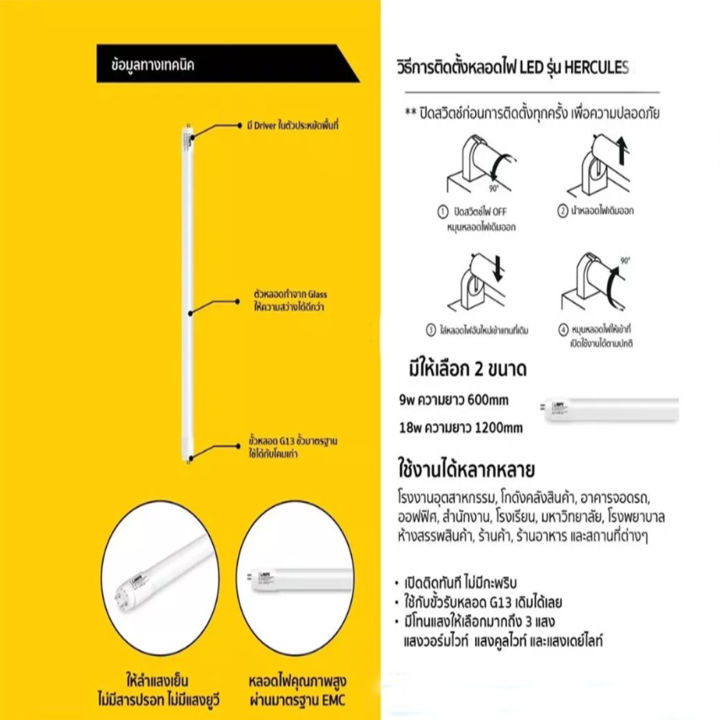 ยกลัง-ชุดหลอดไฟนีออนพร้อมรางบิดล็อก-led-t8-18-วัตต์-หลอดไฟนีออน-led-หลอดไฟบ้าน-หลอดไฟ-led-แบบยาว-ฟลูเซ็ท-led-t8-18w-lampo-รางบิดล็อค-แสงสีขาว-daylight