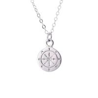 Fashion Free Shipping 925 Sterling Silver Compass Pendant Personalized Necklace Women