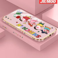 JIUMOO เคสปลอกสำหรับ Samsung กาแลคซี M01s A10s A10ลายดินสอสีชิน Chan ใหม่พื้นผิวขอบตารางกรอบชุบซิลิก้าเจลกันกระแทกเคสมือถือรวมเลนส์กล้องถ่ายรูปฝาครอบป้องกัน