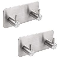 Bathroom Hooks Stainless Steel Towel Hooks Water and Rust Proof Wall Hooks Door Hooks for Bathroom, Kitchen, Closets