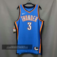 【High Quality】Mens 2022-23 New Original NBA Oklahoma City Thunder #3 Josh Giddey Jersey Icon Edition Blue Swingman Heat-pressed