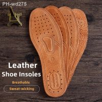 Real Cowhide Insole Leather Shoes Boots Shoe Inserts Soft Breathable Deodorant Anti-slip Template Shock Absorbing Insoles Sole