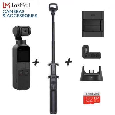 DJI OSMO Pocket with Part 1 Extension Rod &amp; Part 13 Expansion Kit/ แถม Free Mircro SD Samsung 32GB รับประกัน Synnex 1 ปี /Bundle Set