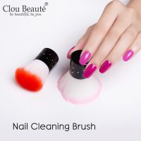 (Stream woman) Jellybeaute Pink Red Nail Brush Cleaning Remove Dust Powder Nail Pedicure Manicure Soft Clean Brush เครื่องมือสำหรับการดูแลเล็บ