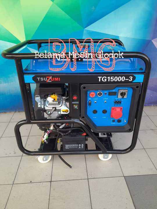 Genset 10000 - 12000 Watt 3 Phase Tsuzumi TG 15000-3 Japan Technology ...