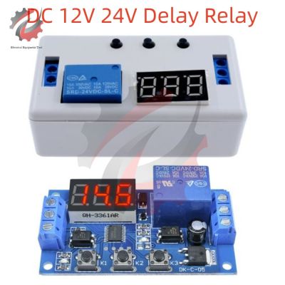 DC 12V 24V LED Digital Display Automation Delay Relay Trigger Time Circuit Timer Control Cycle Adjustable Switch Relay Module Electrical Circuitry Par