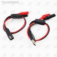 ✚ USB Alligator clips Crocodile wire Male/female to USB tester Detector DC Voltage meter ammeter capacity power meter monitor etc