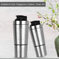 Mixes Shaker Cup Spiral Mouth Protein Shaker Bottle with Scale for Outdoor