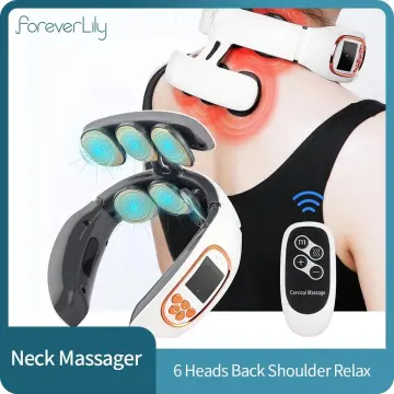 Electric Tens Unit Pulse Neck Massager Magnetic Pulse Therapy Vertebra  Relax