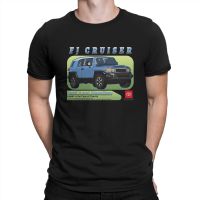 Vintage Toyota Fj Cruiser Heritage Blue T-Shirts Men Round Collar Cotton T Shirts Land Cruiser Series Short Sleeve Tees Unique