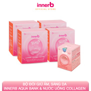 Combo giữ ẩm, sáng da InnerB Aqua Bank lọ 56 viên & nước uống Collagen 4